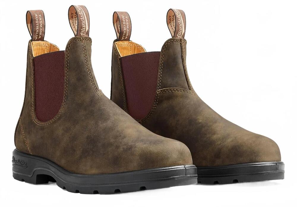 NEW BLUNDSTONE men's 585 chelsea boots in rustic brown